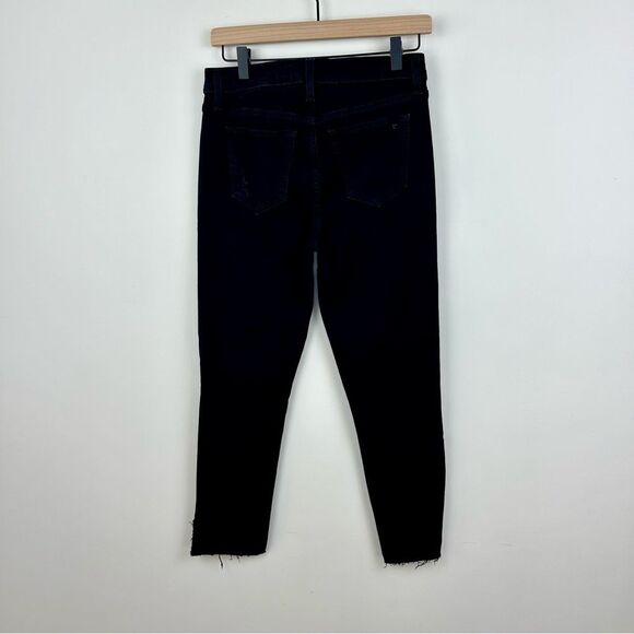 Joe's Jeans Black The Charlie High Rise Skinny Ankle Raw Hem Jean, 29 - Picture 3 of 10